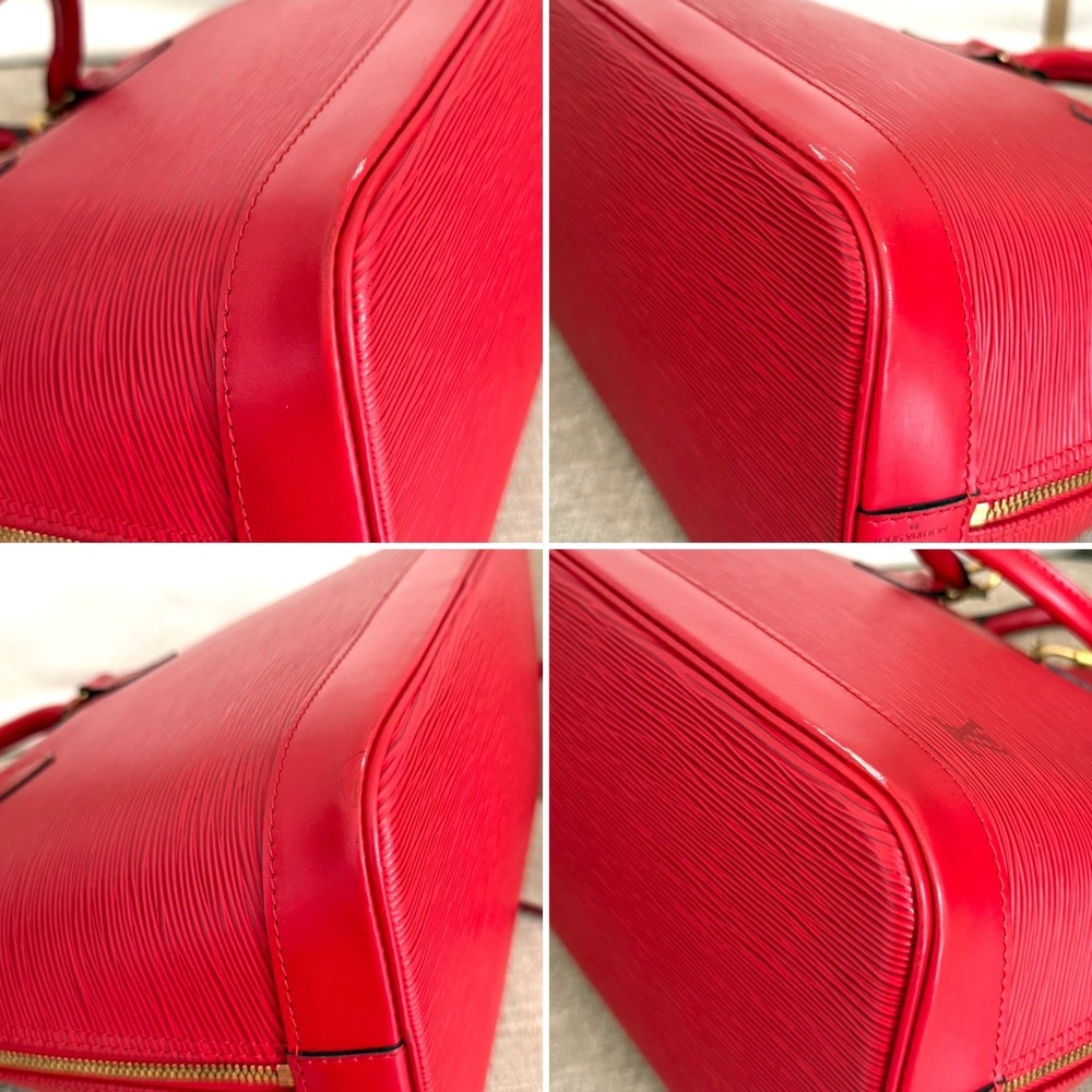 Authentic Louis Vuitton Alma bag M52147 red Epi leather with strap medium - Picture 9 of 16